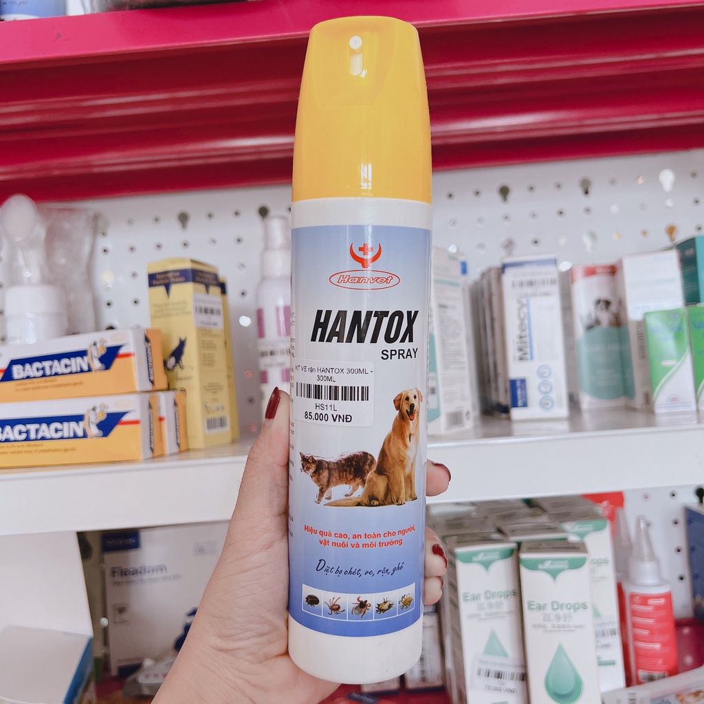 Xịt Diệt Bọ Chét Bét Ve Chấy Rận Ghẻ Hantox Spray 100ml