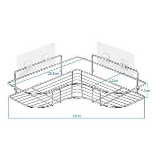 Kệ góc nhà tắm dán tường chất liệu thép không gỉ