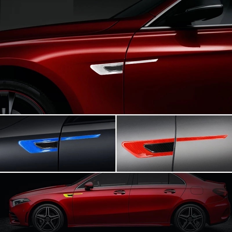 Set 2 miếng dán phản quang cảnh báo cho cửa xe hơi