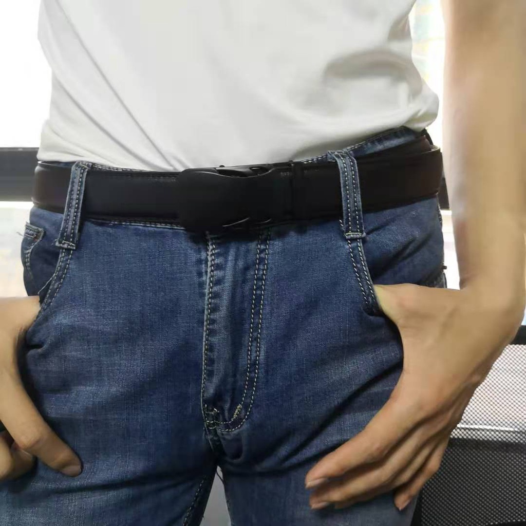 Thắt lưng da kiểu dáng sang trọng mặt kim loại cho nam