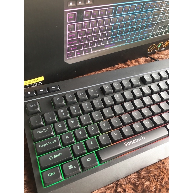 BÀN PHÍM Gaming SIMETECH G8 LED RGB CÓ DÂY SIÊU ĐẸP, SiÊU BỀN- Hàng Chính Hãng