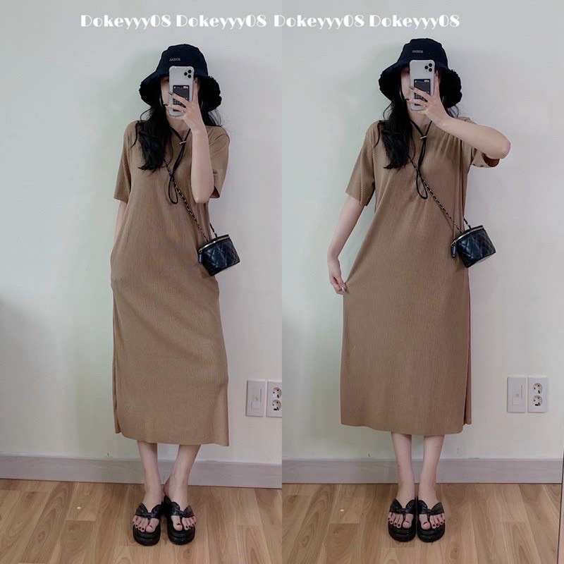 Đầm suông tăm ly dáng dài maxi mặc siêu xinh