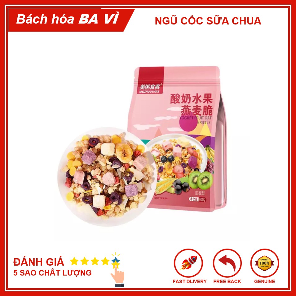 Combo 2 Gói Ngũ Cốc Sữa Chua Yến Mạch Hoa Quả Sấy Meizhoushike 400g | BigBuy360 - bigbuy360.vn