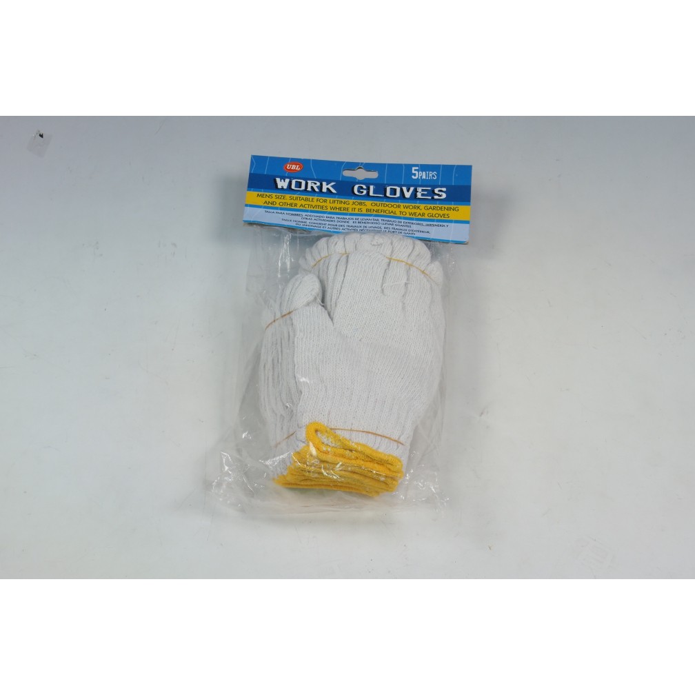 Bộ 5 đôi găng tay lao động cho nam Uncle Bills OT0040 (Trắng)