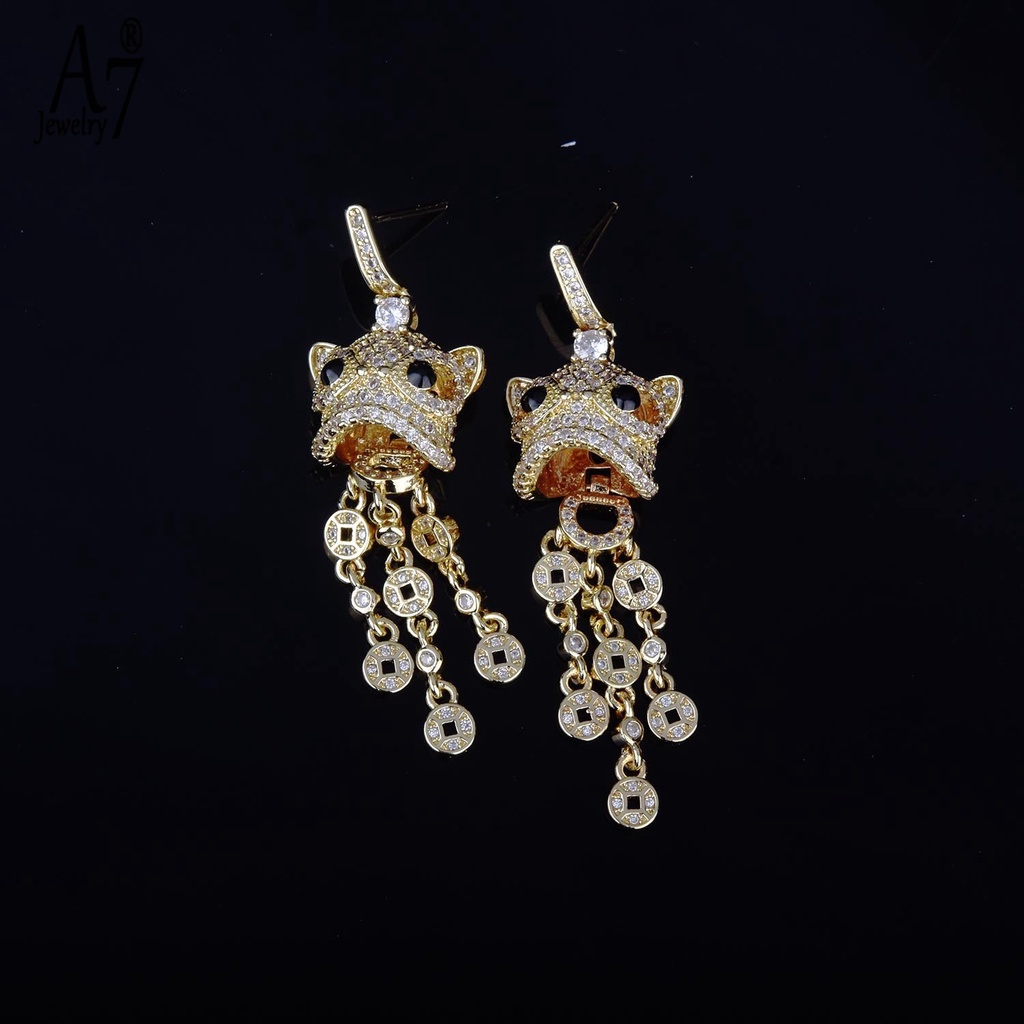 Khuyên tai may mắn mạ vàng 18K