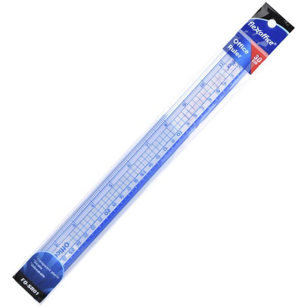 Thước thẳng Flexoffice FOSR01 30cm