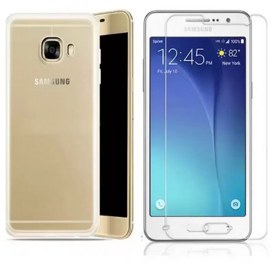 Bộ Ốp lưng Silicon cho Samsung J7 Prime + Kính cường Lực