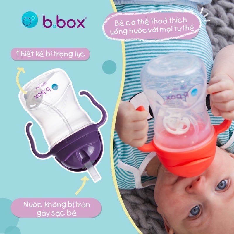 Bình tập hút nước BBox 360 độ cho bé từ 6 tháng tập uống nước (B Box Sippy Cup)