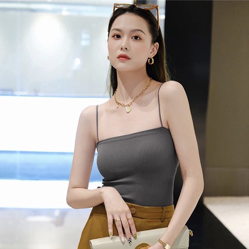 Áo bra 2s có đệm ngực dáng dài chất cotton gân tăm hàng đẹp Havana FLA66