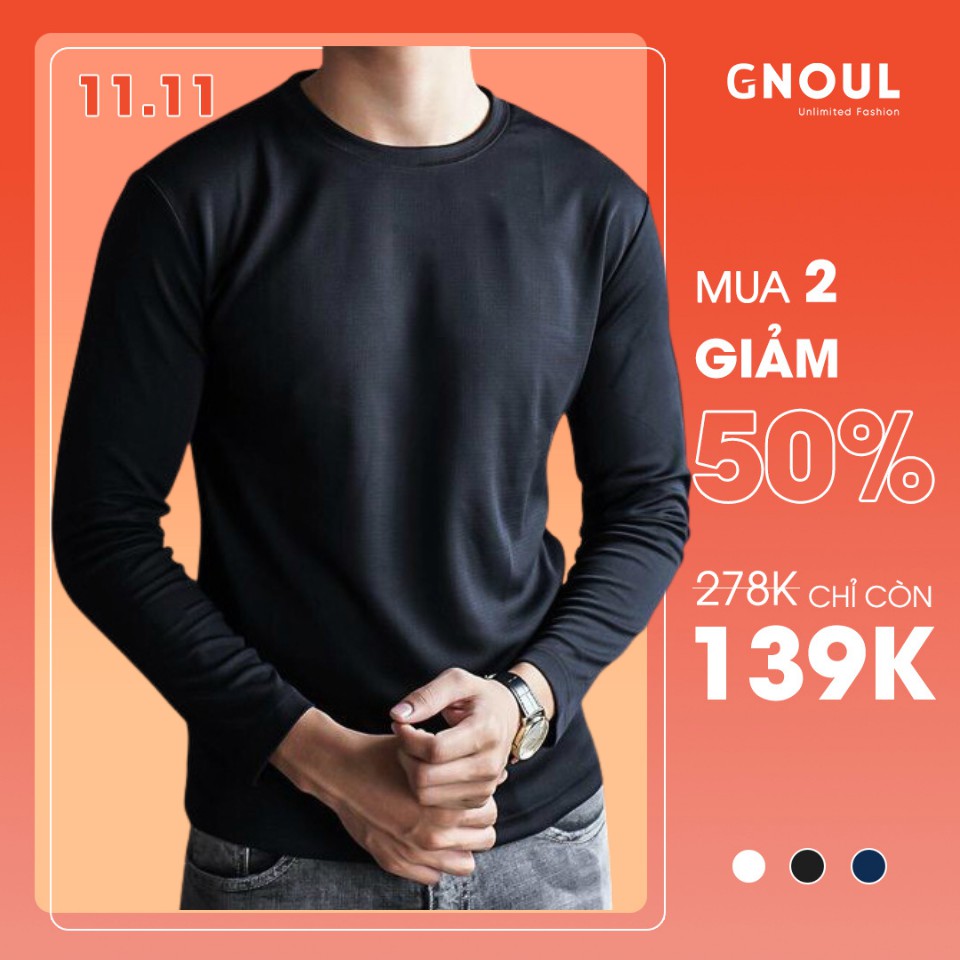 Áo Thun Trơn Tay Dài Màu Xám, Đủ Size S - 4XL, Có Bigsize, co dãn 4 chiều | BigBuy360 - bigbuy360.vn