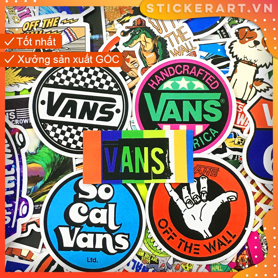 [VANS] 100 Sticker chống nước/ dán laptop vali xe mũ bảo hiểm nhà cửa ...