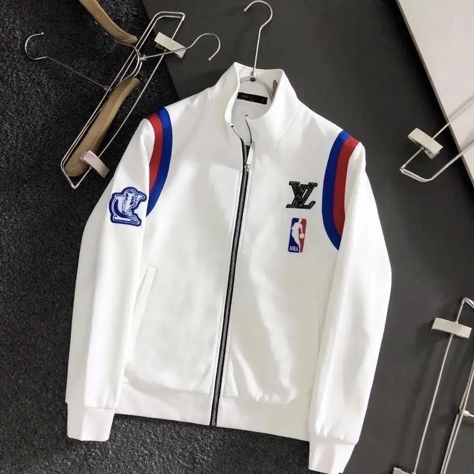 Mới Set Đồ 2 Món Gồm Áo Khoác Tay Dài Thêu Họa Tiết Lvis + Quần Dài size M-3XL Cho Nam