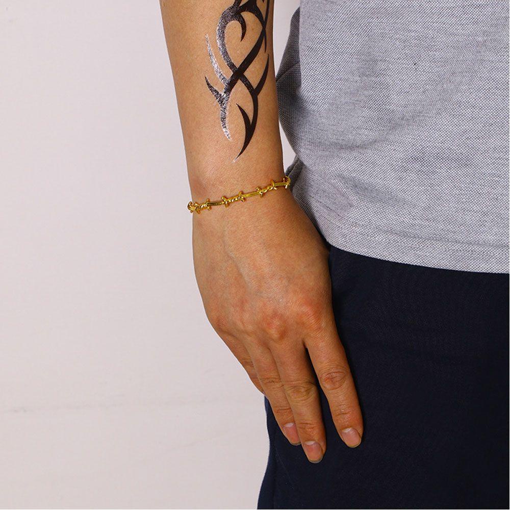 Vòng Tay Đơn Giản Bằng Thép Không Gỉ Thời Trang