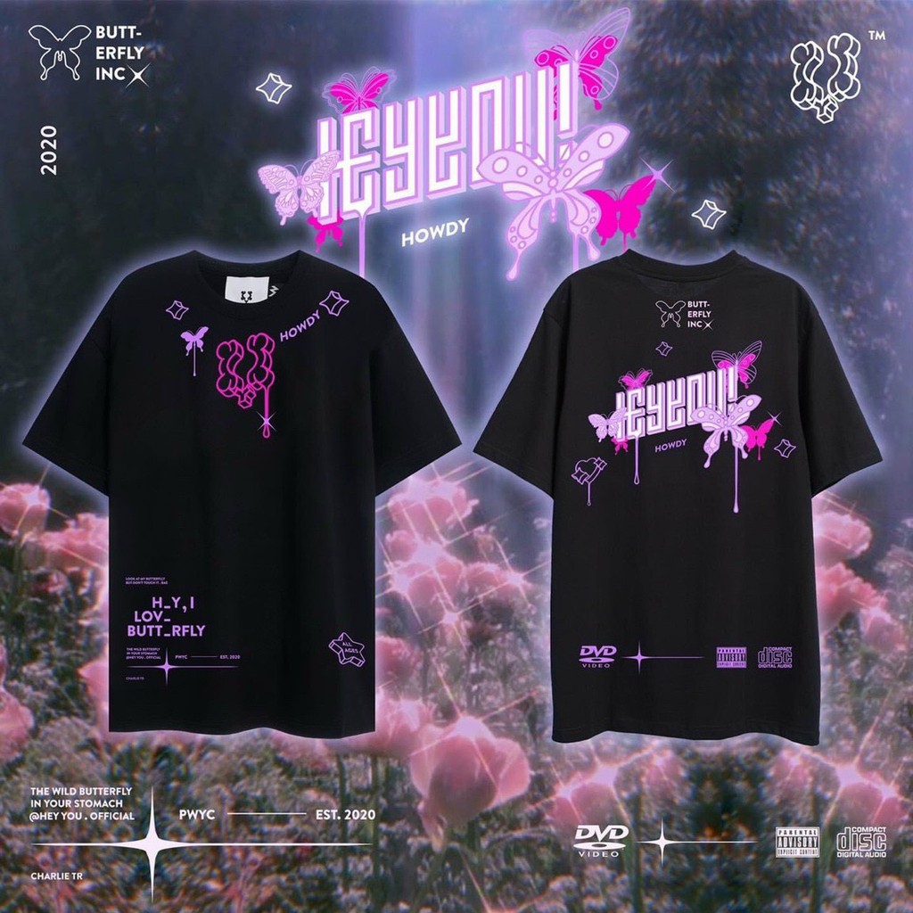 Áo thun UNISEX BUTTERFLY HEY YOU