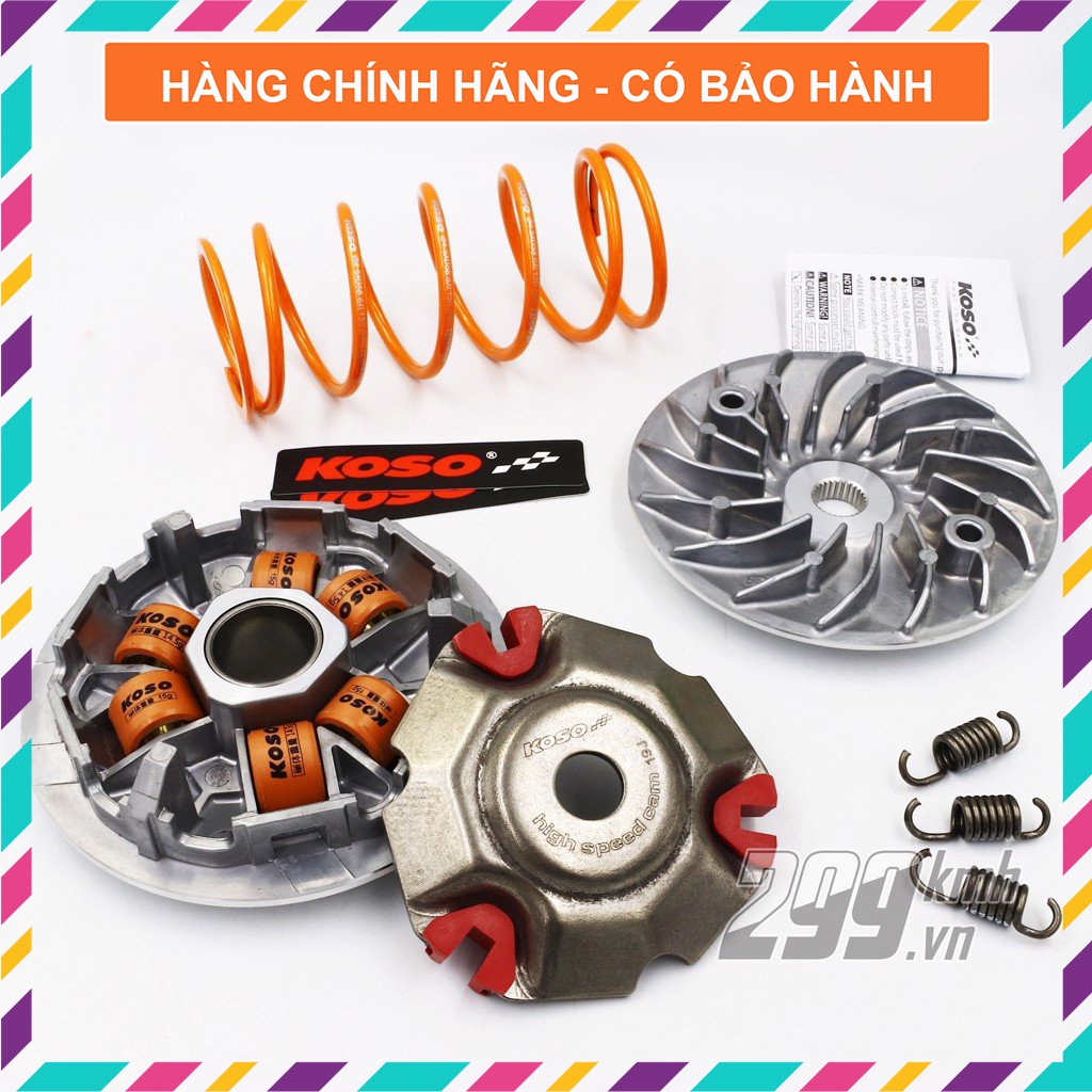 [CÓ BẢO HÀNH] Bộ nồi Koso cho xe Honda Vario, AB, PCX, SH Mode... êm ái, bền bỉ, tăng tốc nhanh