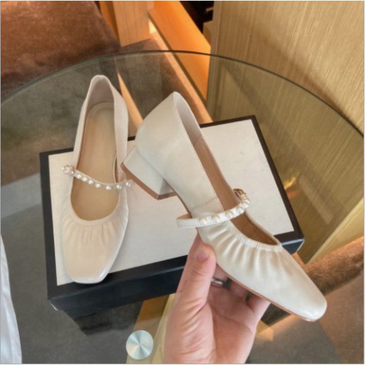 Giày búp bê quai ngọc mũi nhún cực lạ G044