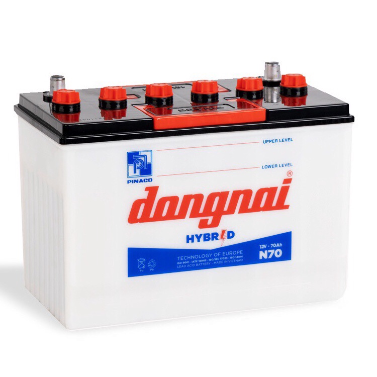 Bình ắc quy 12v hybrid đồng nai N70 | 12V - 70ah