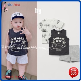 Sét 2 Bộ Cây Dừa Summer Màu Xám Trắng Bé Trai