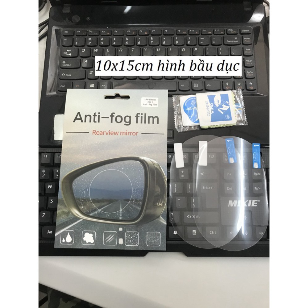 [Free Ship] Combo 2 miếng Film dán gương chiếu hậu chống đọng nước, chống lóa công nghệ Nano Anti Fog