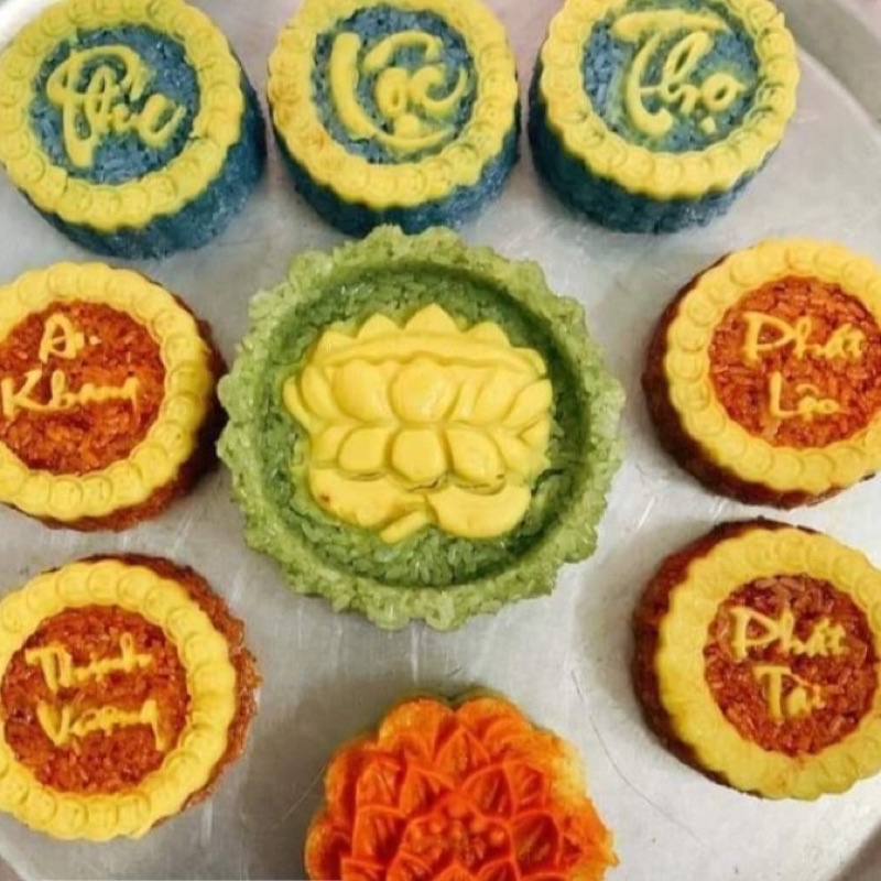 Khuôn Nhận Xôi, Cơm Bông Sen, Bông Hồng, Phước Lộc Thọ