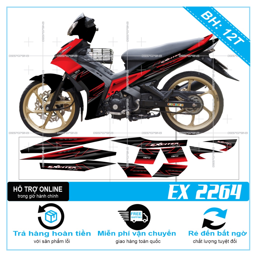 TEM RỜI EX 2010 MŨI TÊN -- SHIN DECAL 2