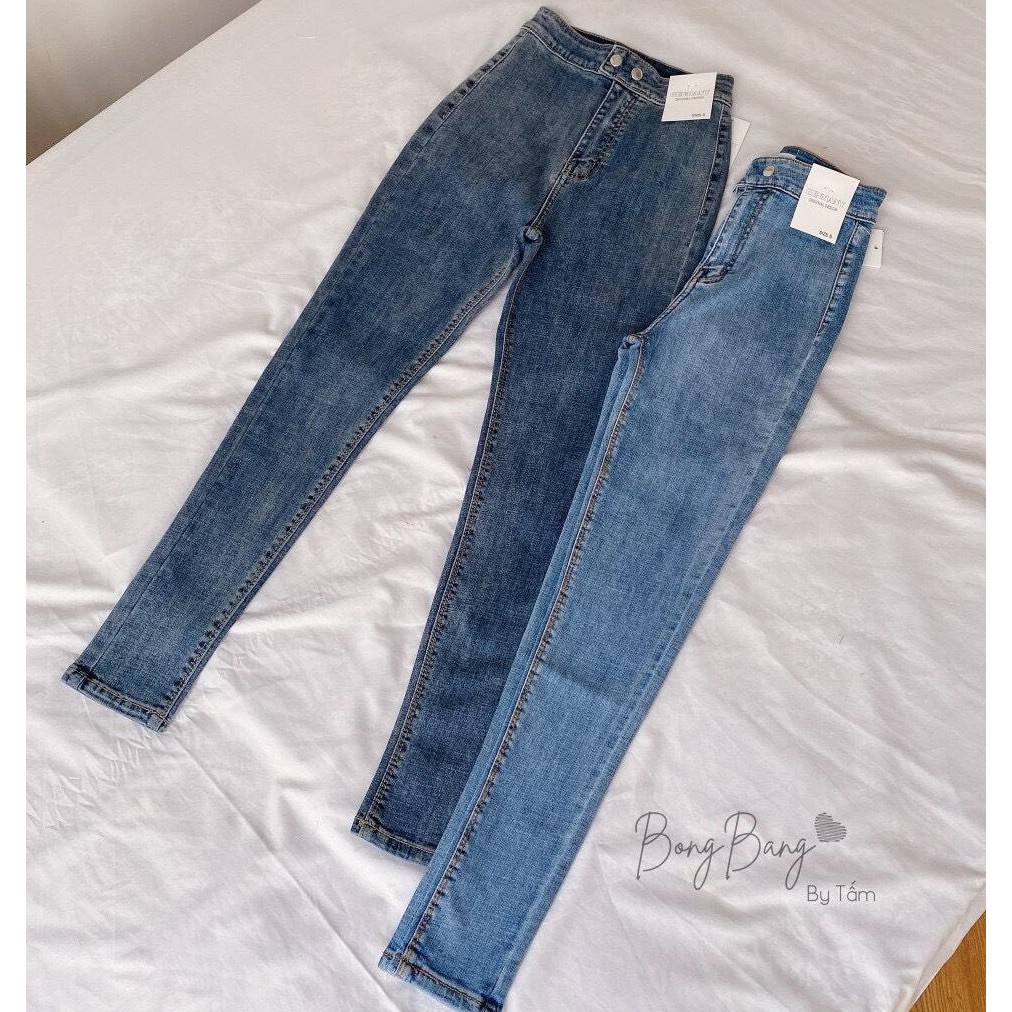 Quần jeans nữ skinny vải giãn 1 khuy Bingshop | BigBuy360 - bigbuy360.vn