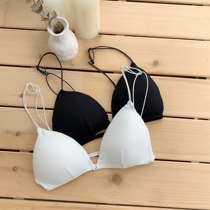 Áo ngực bra nữ dây mảnh nâng ngực cài trước - Áo lót bralette tập gym coton mềm không gọng mút mỏng - Đồ lót nữ YLY44