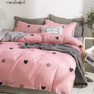 Set 5 món chăn ga gối Cotton Poly Hàn quốc