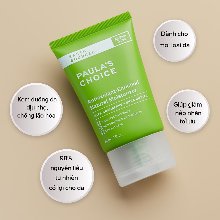 [PAULA'S CHOICE] Kem dưỡng ẩm nguồn gốc thiên nhiên Earth Sourced Antioxidant Enriched Natural Moisturizer (Mã 8520)