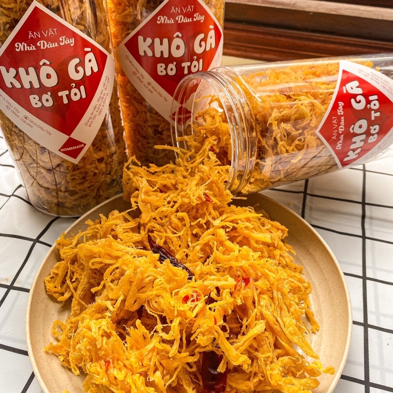 500GR KHÔ GÀ BƠ TỎI LOẠI 1 THƠM NGON NHÀ DÂU TÂY