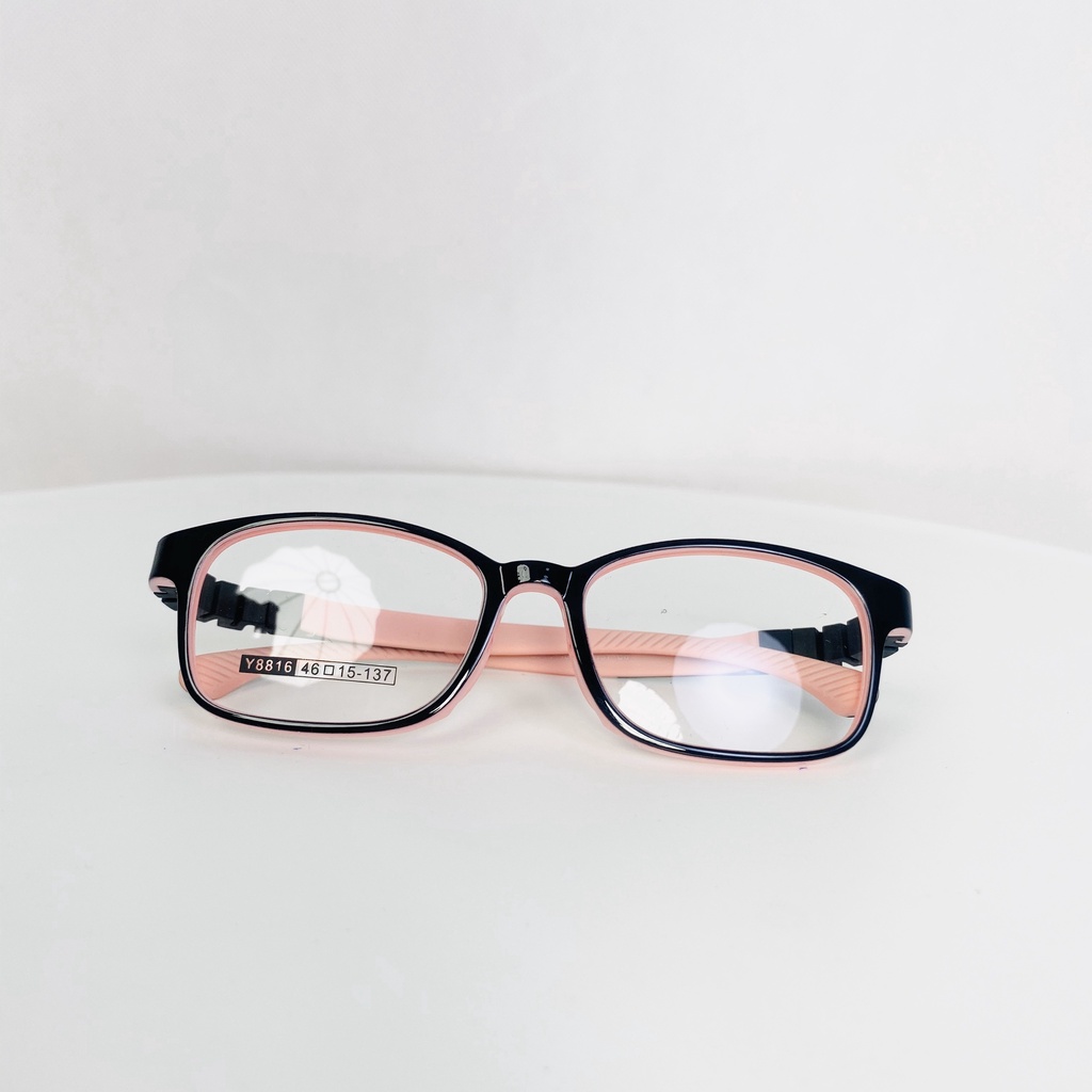 Gọng kính y8816 nhựa thời trang trẻ em nam nữ siêu nhẹ siêu bền hợp OURESS