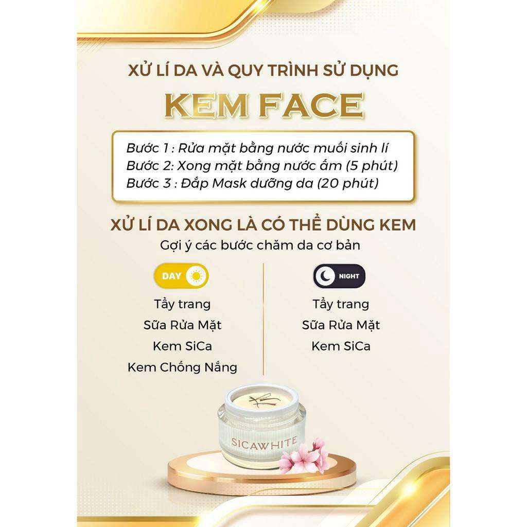Face silk, kem face Lụa sica white dưỡng da cao cấp dành cho da dầu MINI