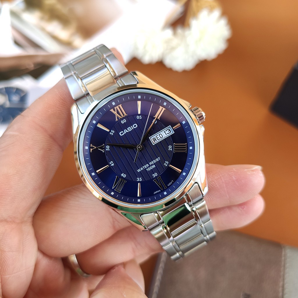 Đồng Hồ Nam Dây Thép Casio Standard MTP-1384D-2A Chính Hãng MTP-1384D-2AVDF