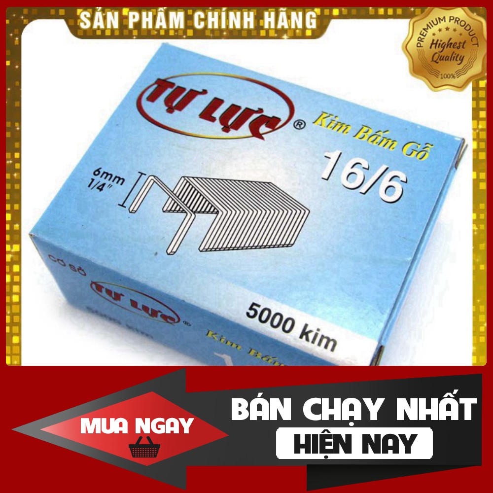 [ HÀNG CHÍNH HÃNG - GIÁ SẬP SÀN ] Hộp 5000 ghim bấm gỗ tự lực 16/6