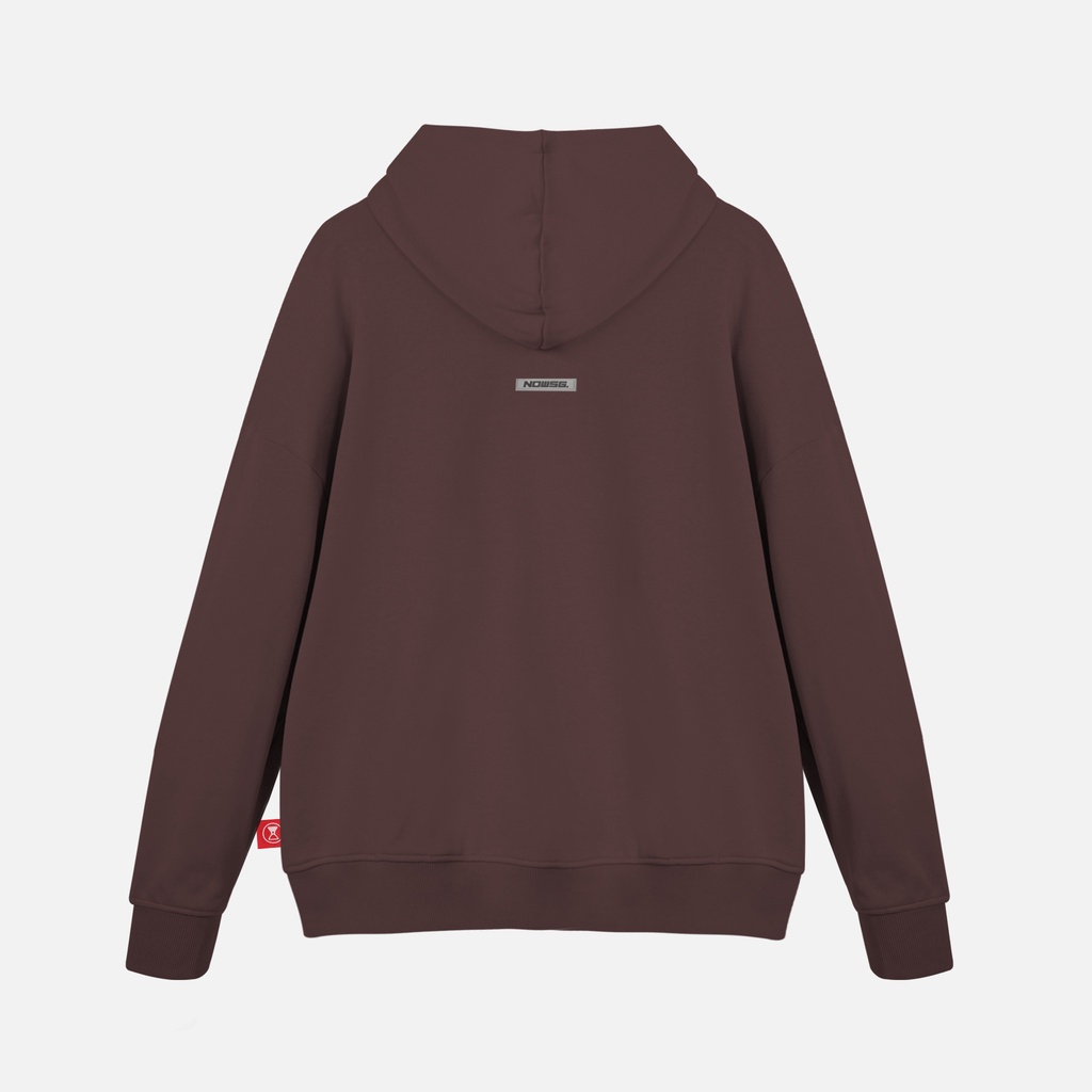 Áo khoác nỉ NEEDS OF WISDOM Pullover University Hoodie - Brown - Local Brand Chính Hãng