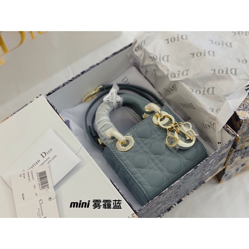 Túi xách diỏr mini lady 3 ô sz 12 chất da thật