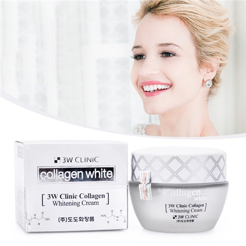 Kem Dưỡng Trắng Da Tinh Chất Collagen 3W Clinic Collagen Whitening Cream