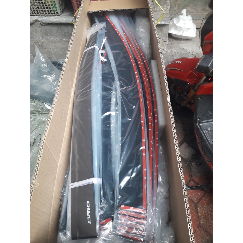Bộ vè che mưa đen cao cấp xe Honda Brio đời 2019,2020,2021