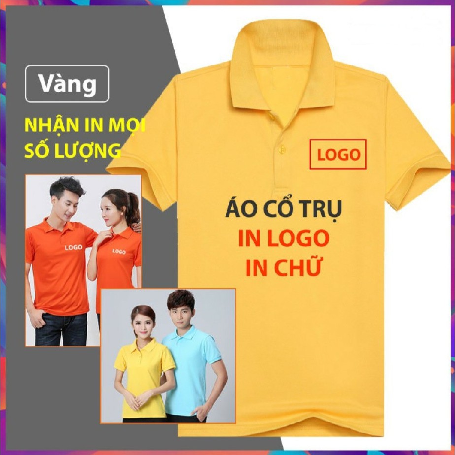 In Áo Cổ Trụ Theo Yêu Cầu  [ FREE Thiết Kế ]  Đồng Phục, Sự Kiện, Quảng Cáo, Du Lịch, Áo Cá Sấu Ngắn Tay  Form Nam & Nữ