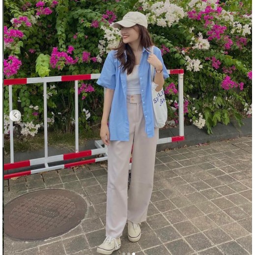 Quần tây ống suông cạp cao cài cúc siêu tôn dáng nhiều mẫu