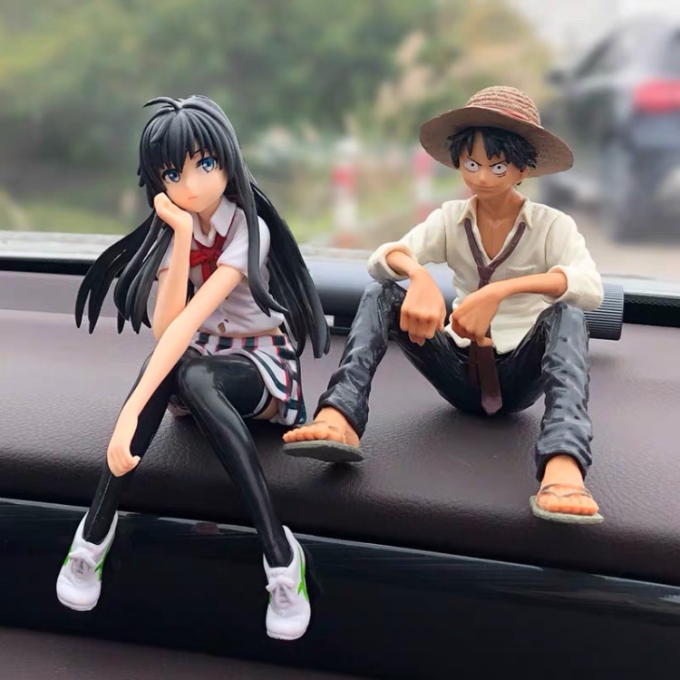 🥰Dễ thương quá! Mô Hình Nhân Vật Luffy Trong Phim Hoạt Hình One Piece Trang Trí Bảng Điều Khiển Xe Hơi