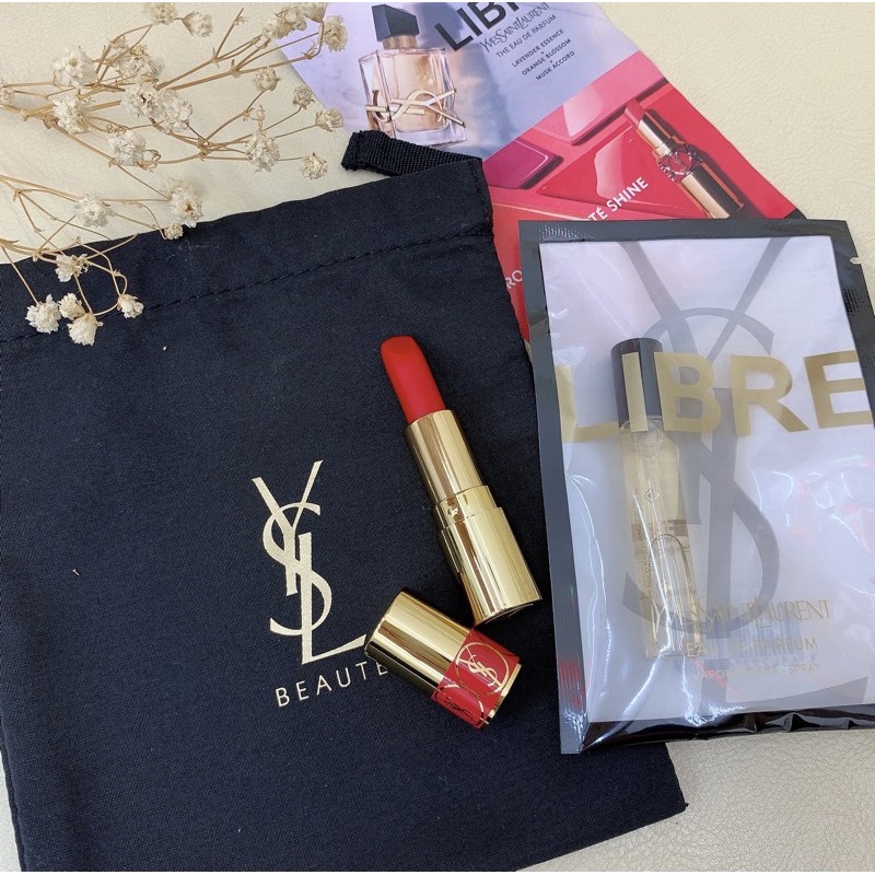 Set son + nước hoa Yves Saint Laurent gift set Bunny Beauty hàng đủ Bill