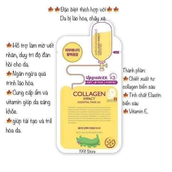 Mặt nạ dưỡng da Mediheal Teatree, Vita Lightbeam, Placenta Revital và Collagen EX Essential Mask 24ml | BigBuy360 - bigbuy360.vn
