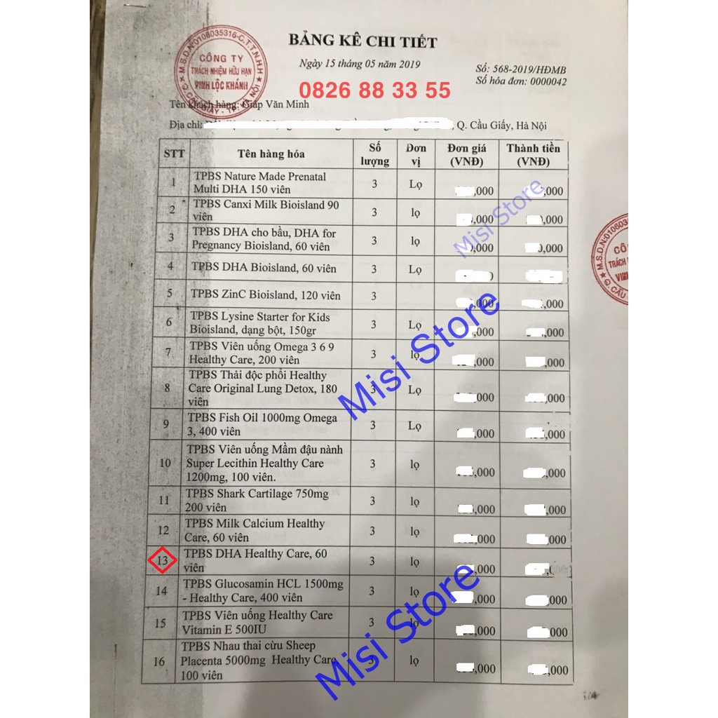 DHA kids Heathy Care, viên uống bổ sung DHA cho bé, 60 viên