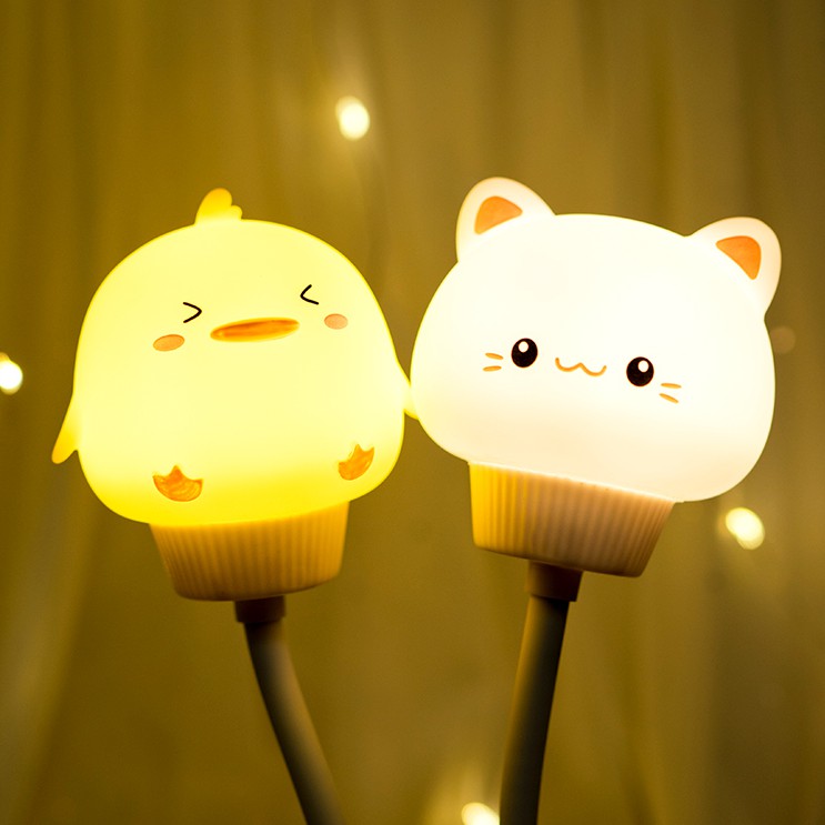 Đèn Ngủ Hình Thú CUTE Dễ Thương, Ánh Sáng Vàng, Đầu Cắm USB, Dành Cho Bé