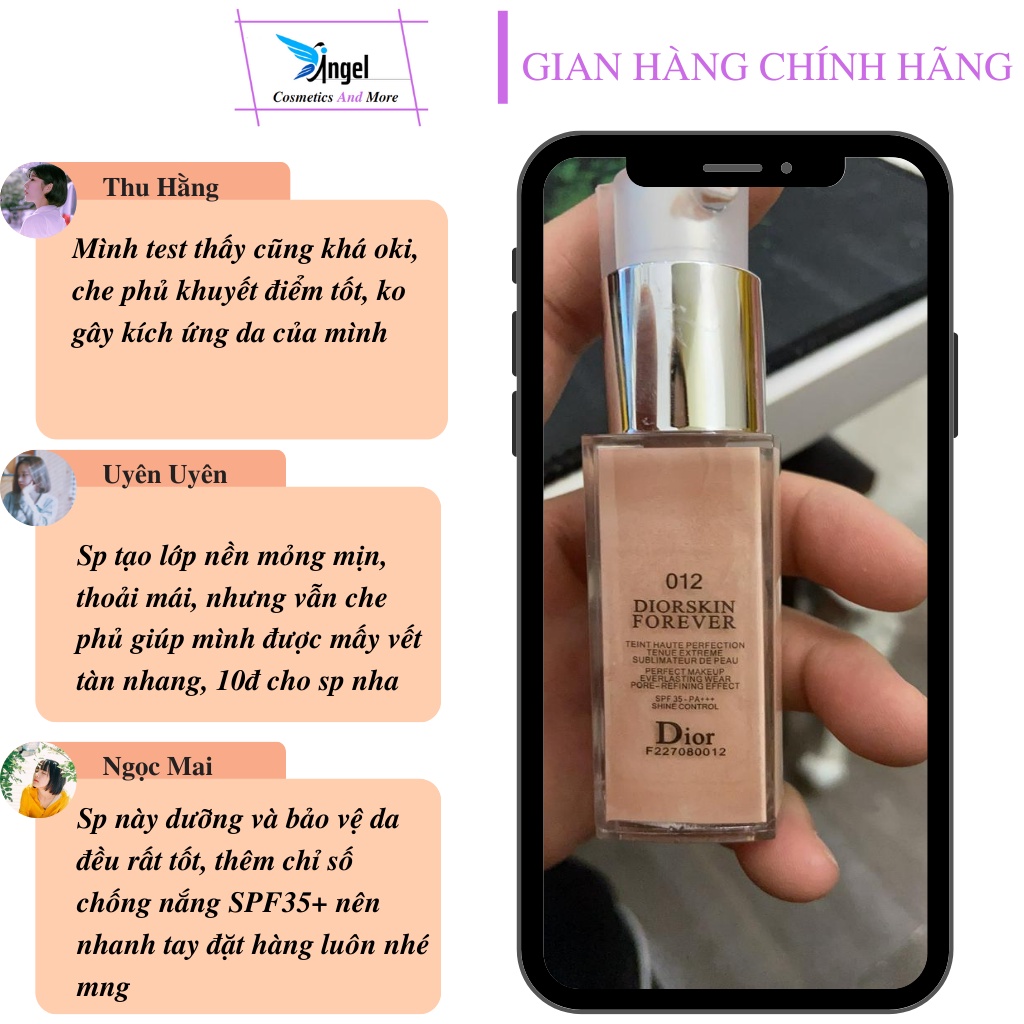 Kem Nền Dior Forever 20ml No Box Mỏng Mịn Che Phủ Hoàn Hảo Kết Hợp Dưỡng Da Chuyên Sâu Cho Làn Da Rạng Rỡ