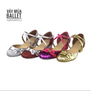 Giày khiêu vũ dancesport latin bít mũi