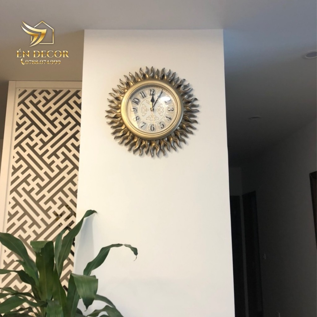 Đồng Hồ Treo tường, Đồng Hồ Trang trí, Mặt Trời, Kim Trôi, nghệ thuật tại Én Decor