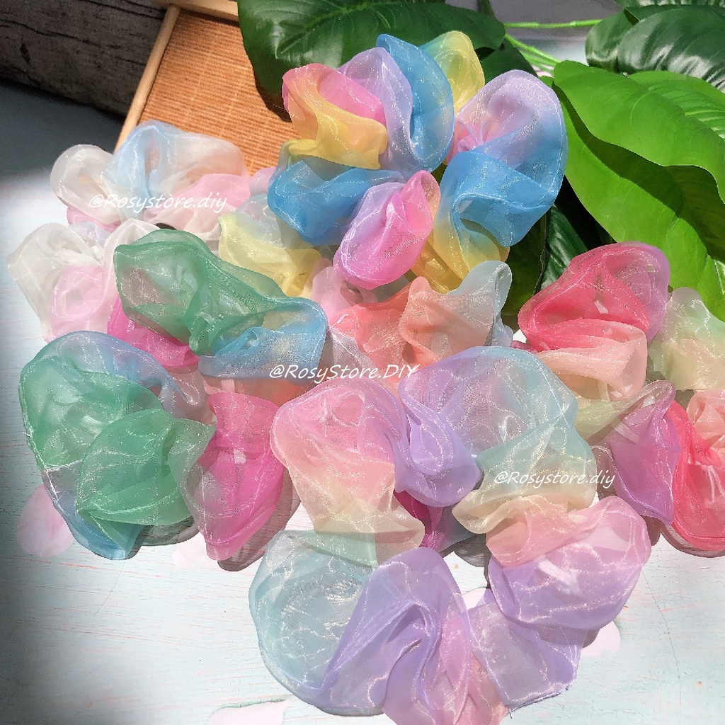 [Ảnh thật]CỘT TÓC VẢI SCRUNCHIES VOAN CẦU VỒNG - PHONG CÁCH ULZZANG PHỤ KIỆN THỜI TRANG NỮ GIÁ RẺ ĐẸP