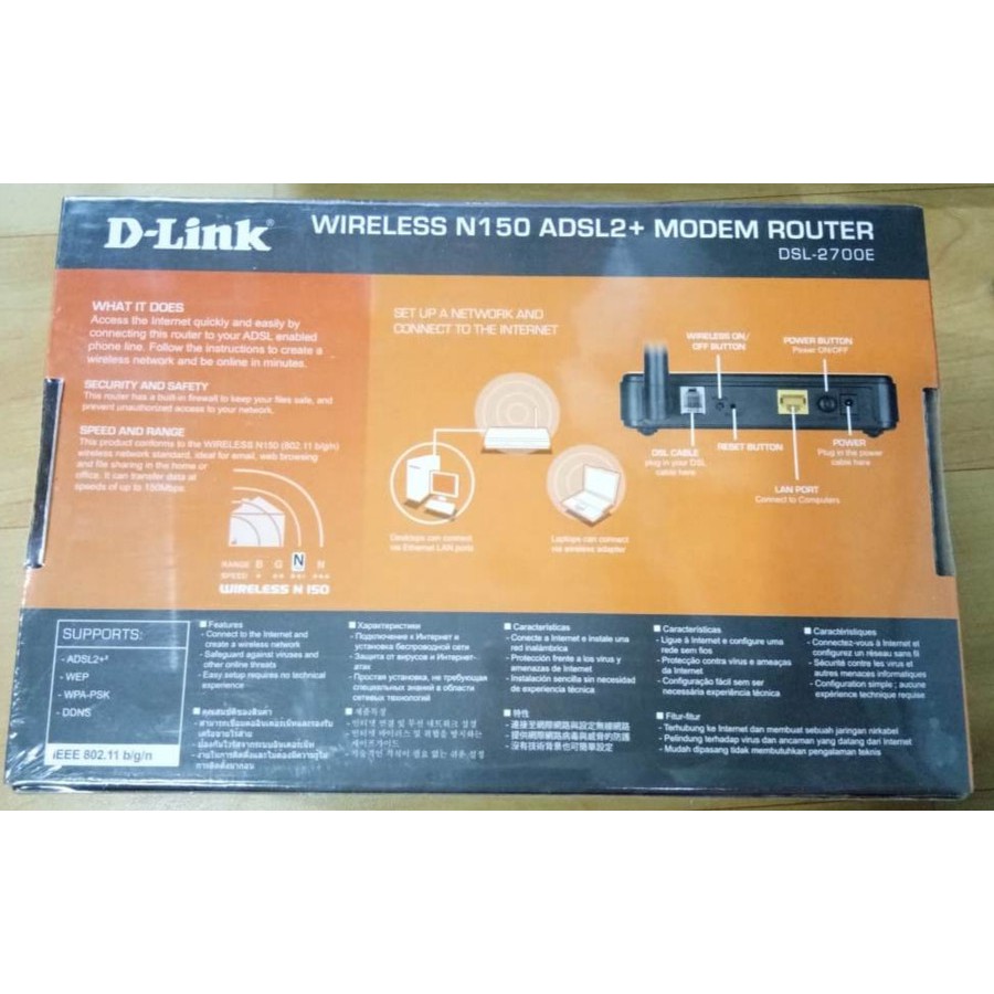 Thiết Bị Phát Wifi Dlink Dsl-2700E Adsl N150 + 1 Cổng